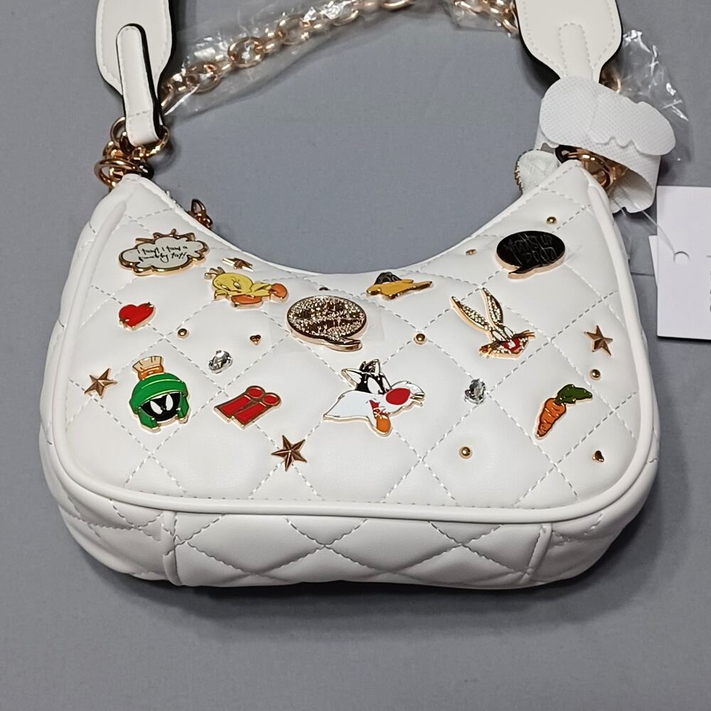 ALDO x Looney Tunes White Quilted Crossbody Shoulder Bag Sunglasses Set